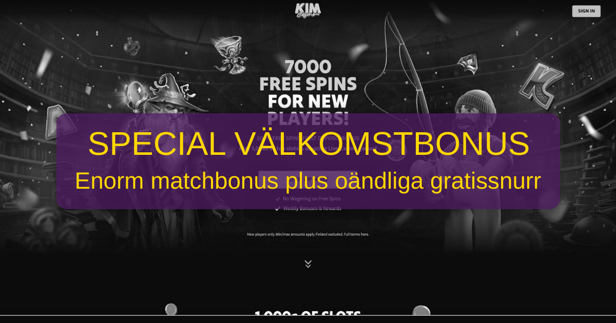 Kim Casino för svenska spelare